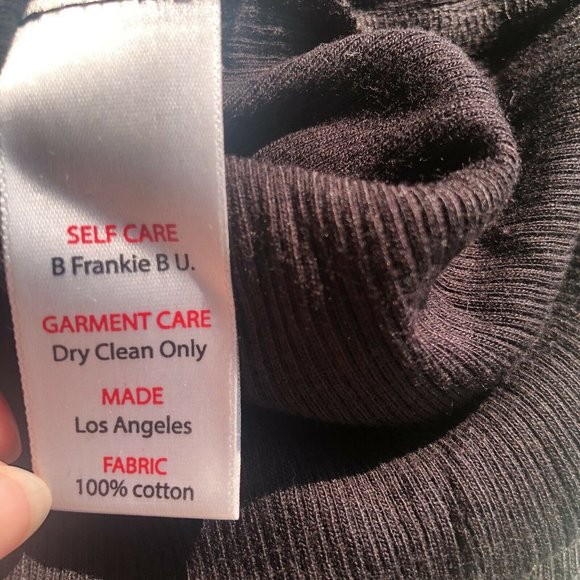 Frankie B Janet Mock Neck Mini Dress Black Bull S - Picture 5 of 7